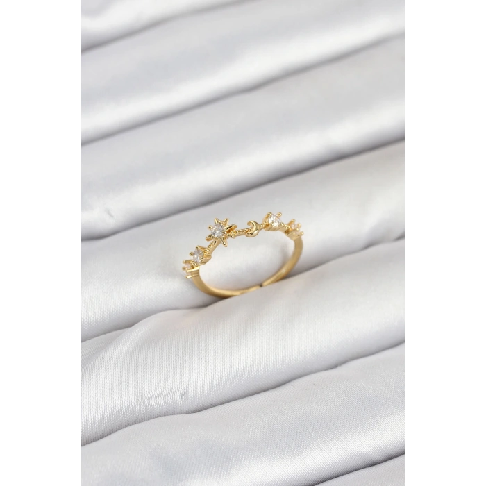 Erb Pirinç Gold Renk Manifest Kadın Yüzük