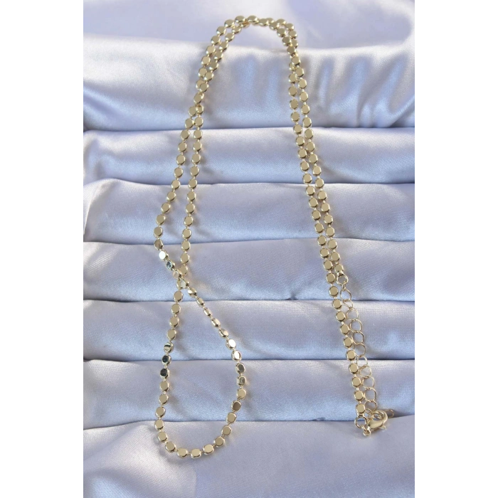 Erb Pirinç Gold Renk Parçalı Ezme Kolye