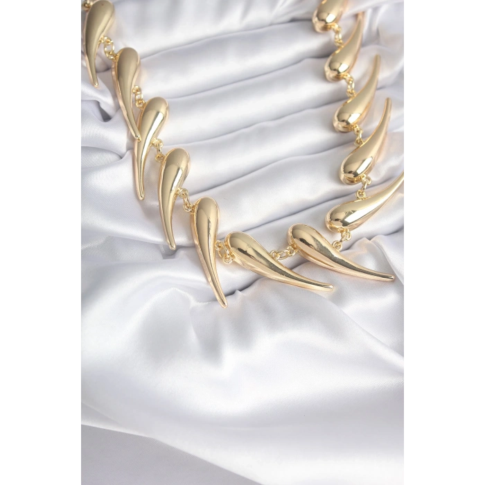 Erb VIP Seri Özel Tasarım Gold Renk Kadın Kolye