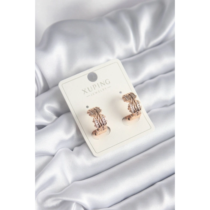 Erb Xuping Model Zirkon Taşlı Halka Kadın Küpe