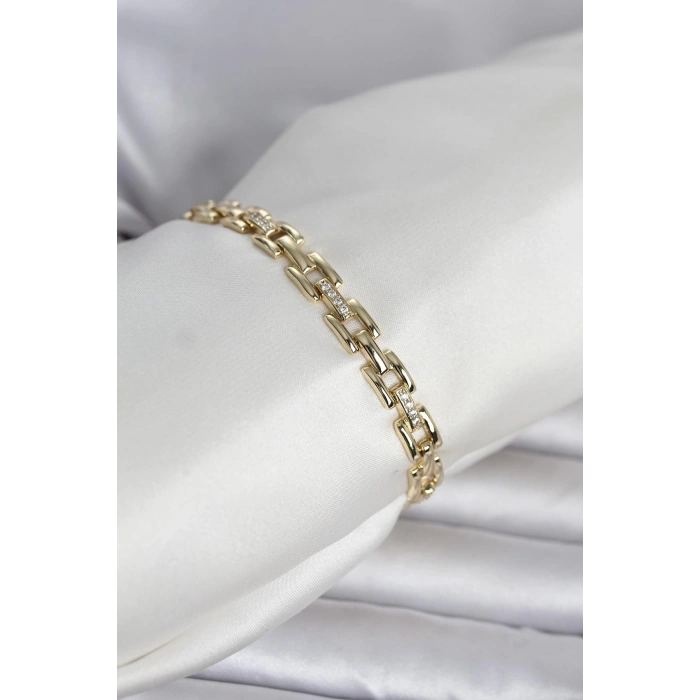 Erb Xuping Zincir Model Gold Renk Kadın Bileklik