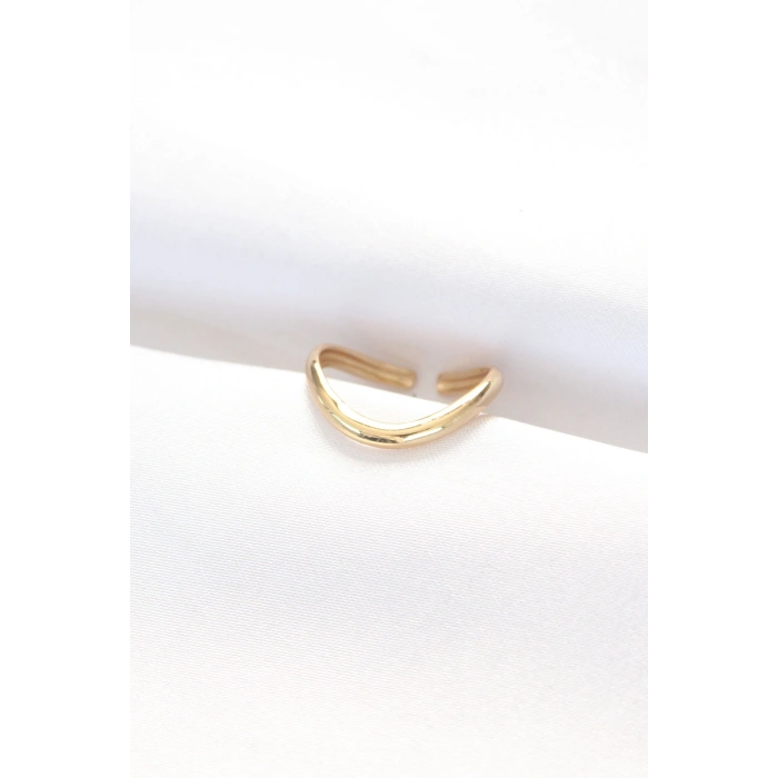 Erb Yassı Gold Renk Ayarlanabilir Yüzük