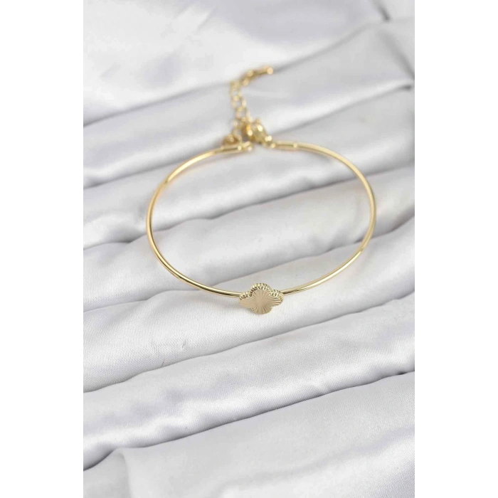 Erb Yonca Model Gold Renk Kadın Bileklik