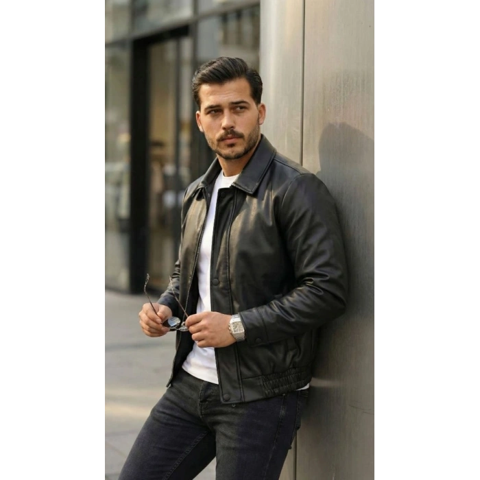Erkek Astarlı Deri Ceket