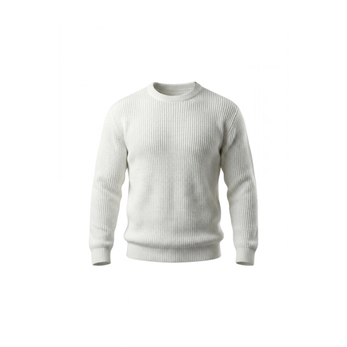 Erkek Bisiklet Yaka Örme Kazak