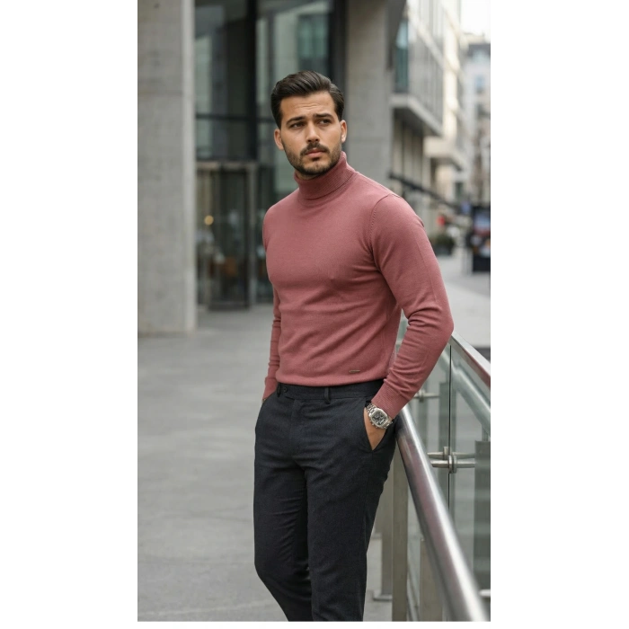 Erkek Boğazlı Yaka Uzun Kollu Triko