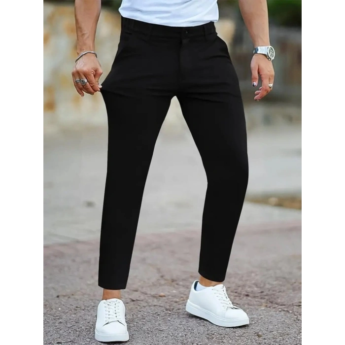 Erkek Cepli Slimfit Atlas Pantolon