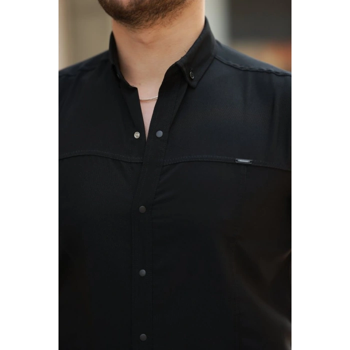 Erkek çıtçıt Düğmeli Kısa Kollu Gömlek