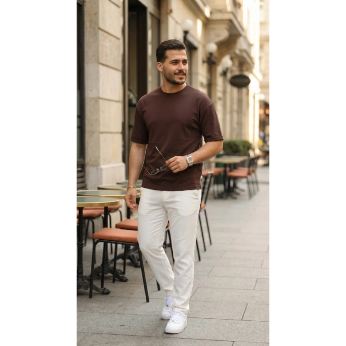 Erkek Duble Kol Basic Tişört