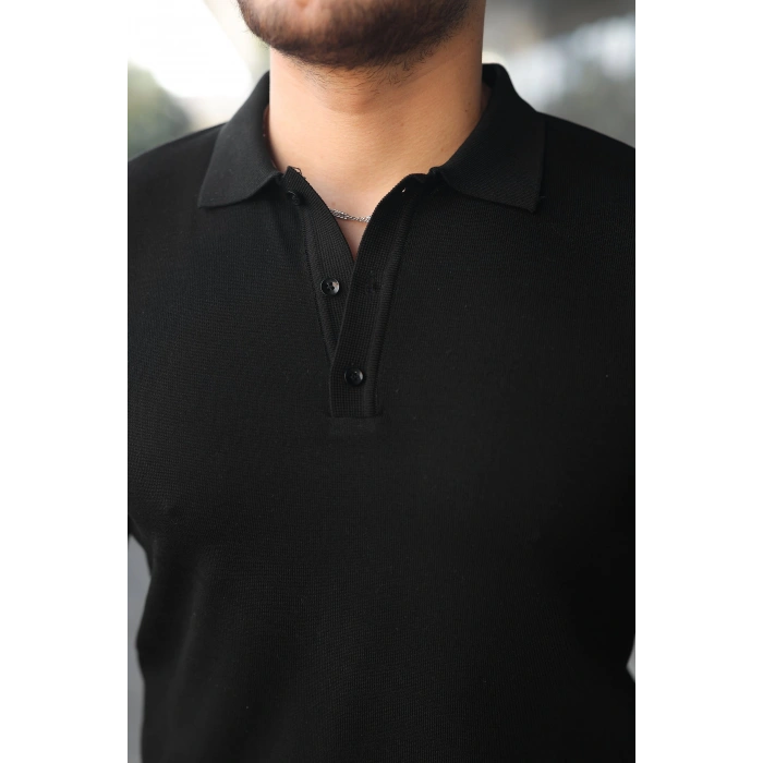 Erkek Düğme Yakalı Triko