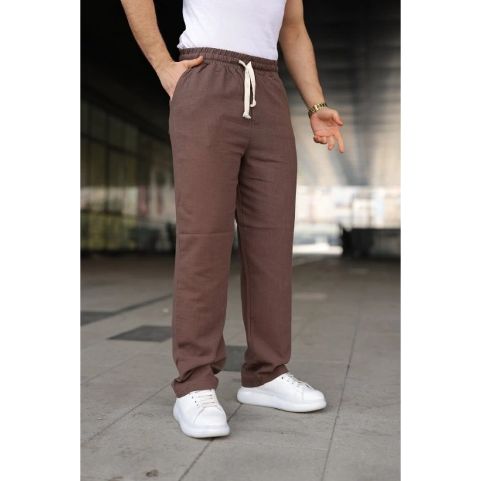 Erkek İthal Yıkamalı Keten Pantolon