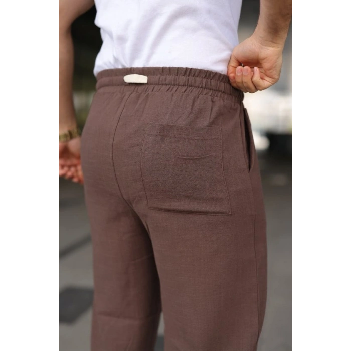 Erkek İthal Yıkamalı Keten Pantolon