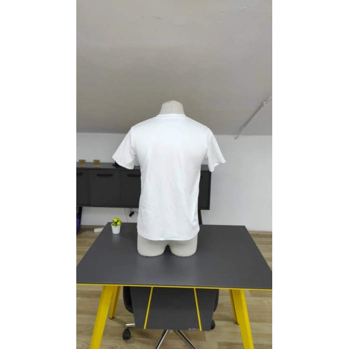 Erkek Kısa Kollu Bisiklet Yaka Burgu Tişört