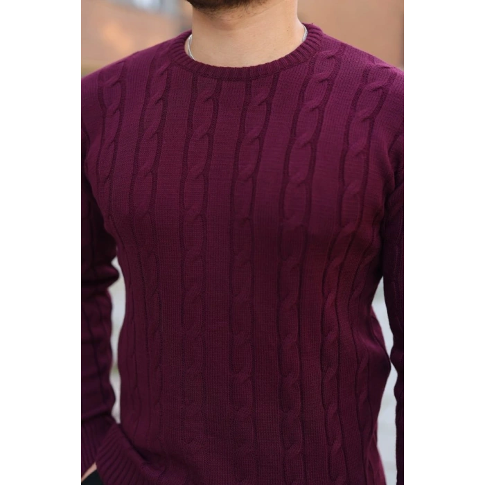 Erkek örgü Desen Bisiklet Yaka Kazak