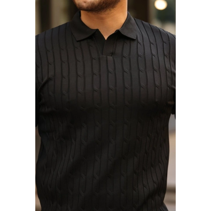 Erkek Saç örgü Desen Uzun Kollu Triko