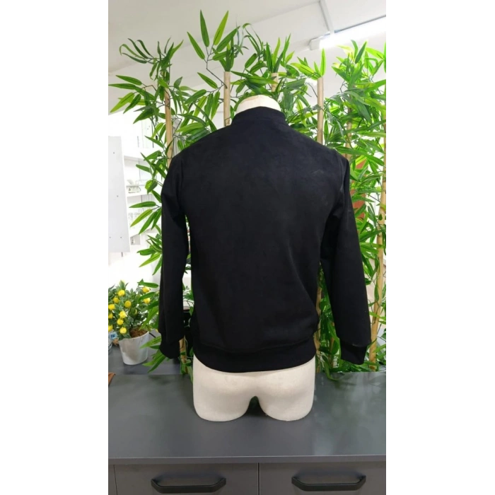 Erkek Uzun Kollu önden Fermuarlı Süet Ceket