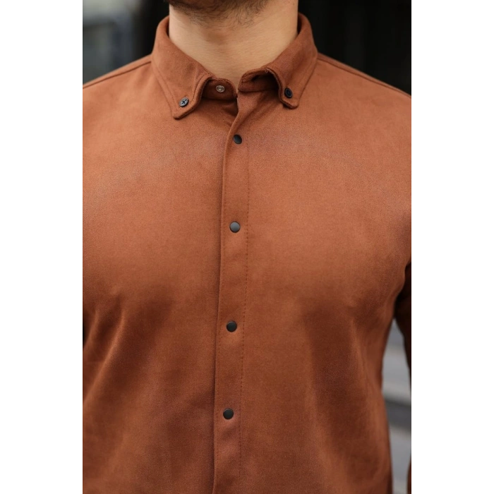 Erkek Uzun Kollu Süet Gömlek
