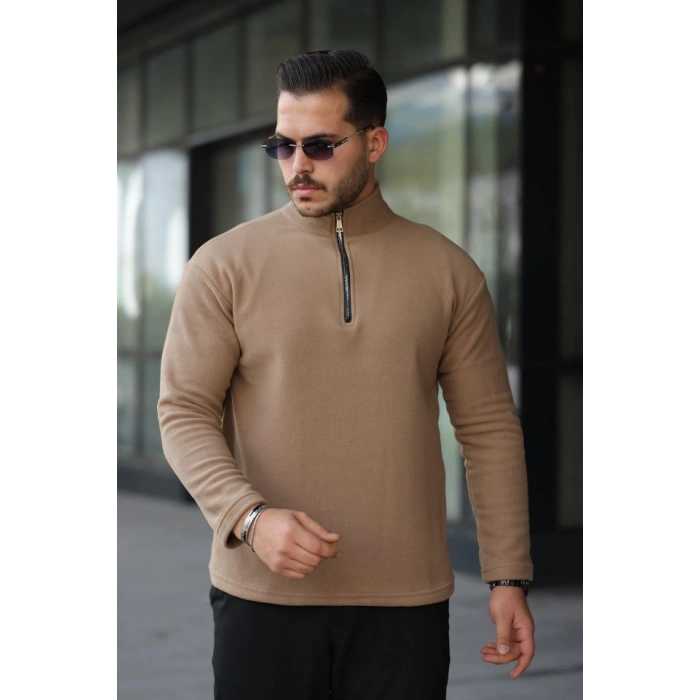 Erkek Zip Yaka Polar Sweat