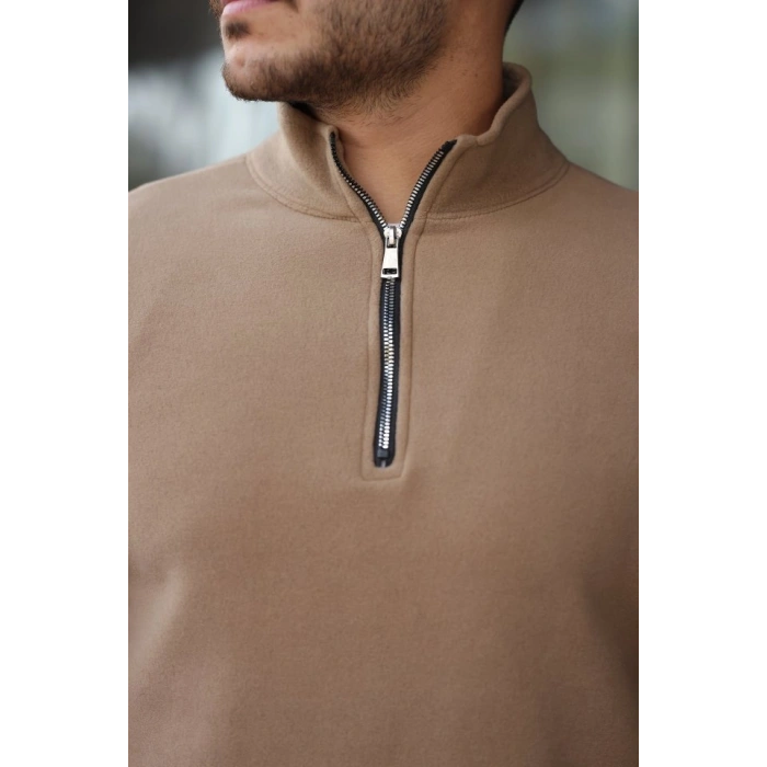 Erkek Zip Yaka Polar Sweat