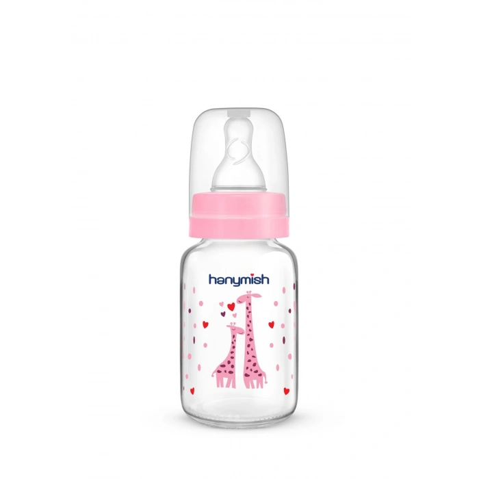 Hanymish Cam Biberon 125 ml 0-6 Ay - Pembe