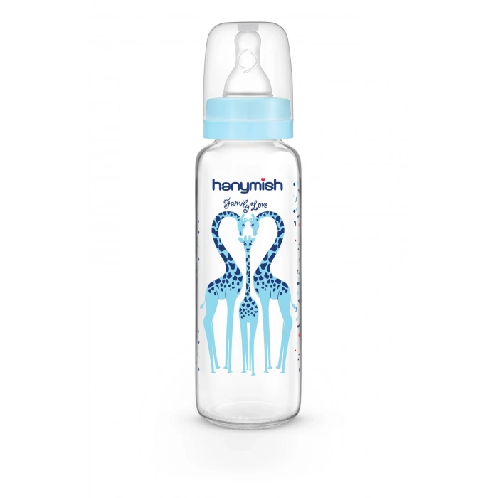 Hanymish Cam Biberon 240 ml 0-6 Ay - Mavi