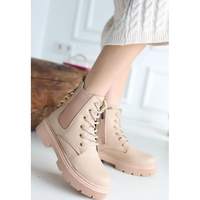 Harte Nude Cilt Bağcıklı Bot