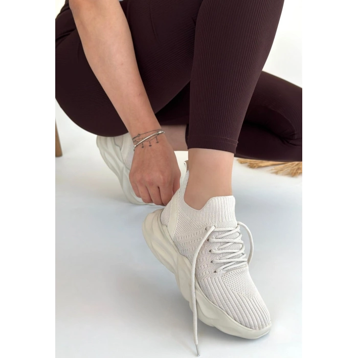 Henta Bej Triko Bağcıklı Spor Ayakkabı