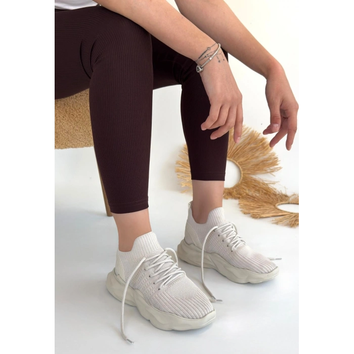 Henta Bej Triko Bağcıklı Spor Ayakkabı