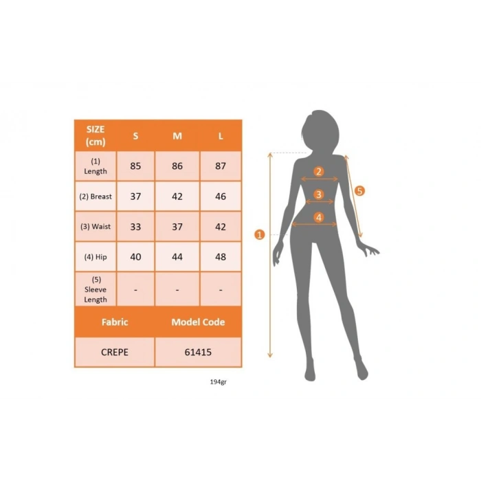 Kadın Askılı Derin V Yakalı Kuş Gözü Detaylı Janjan Krep Elbise