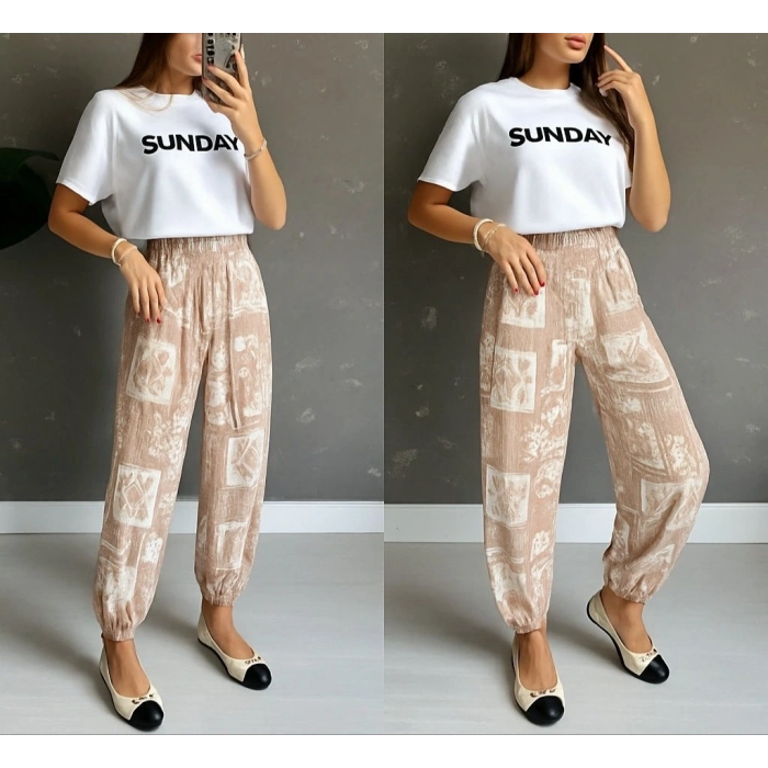 Kadın Desenli Süprem Pantolon