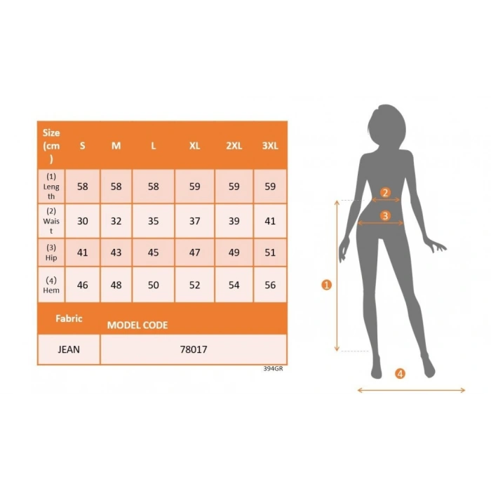 Kadın Elastik Bel Yırtık Kenar Detaylı Kot Etek
