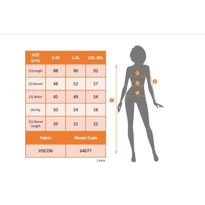 Kadın Kısa Kollu Bisiklet Yaka Kalp Desenli Viskon Elbise