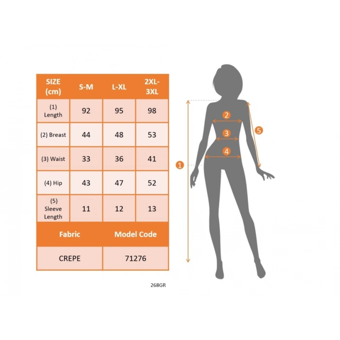 Kadın Omuzlardan Açık V Yakalı Kısa Kollu Yanlardan Büzgülü Düğme Detaylı Janjan Krep Elbise