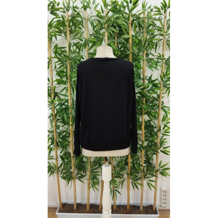 Kadın Uzun Kollu Bisiklet Yaka Desenli Viskon Iki Iplik Bluz