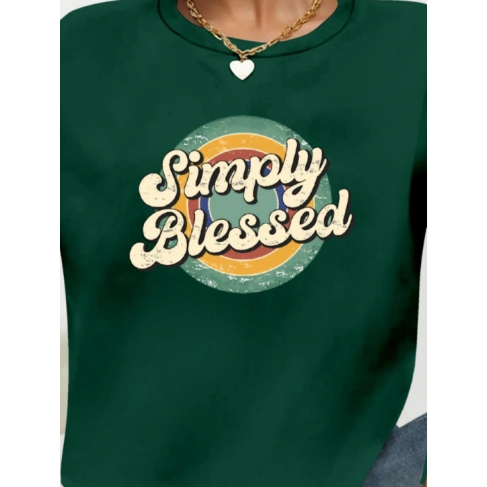 Kadın Uzun Kollu Bisiklet Yaka Viskon Iki Iplik Bluz