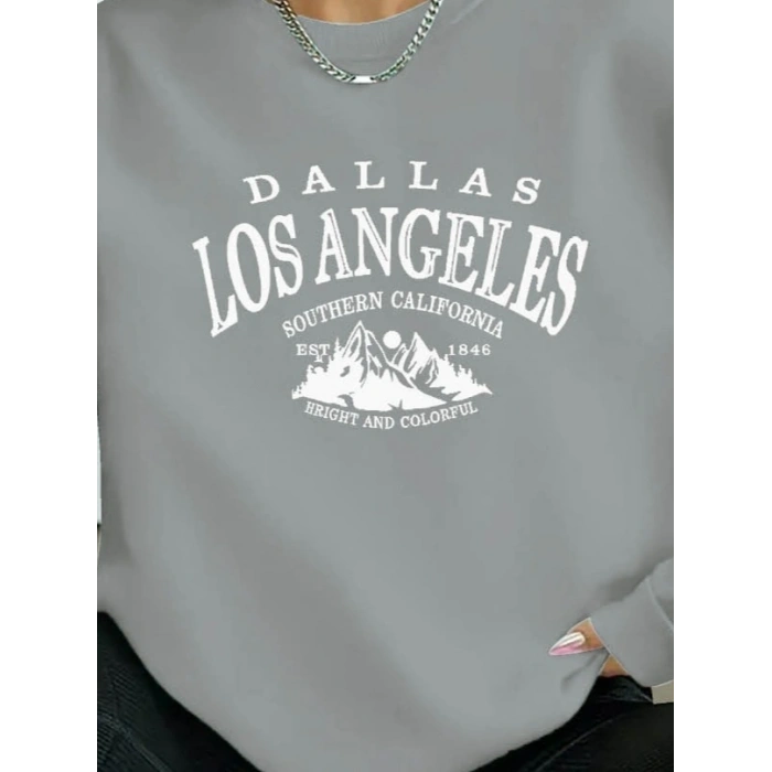 Kadın Uzun Kollu Bisiklet Yaka Viskon Iki Iplik Bluz