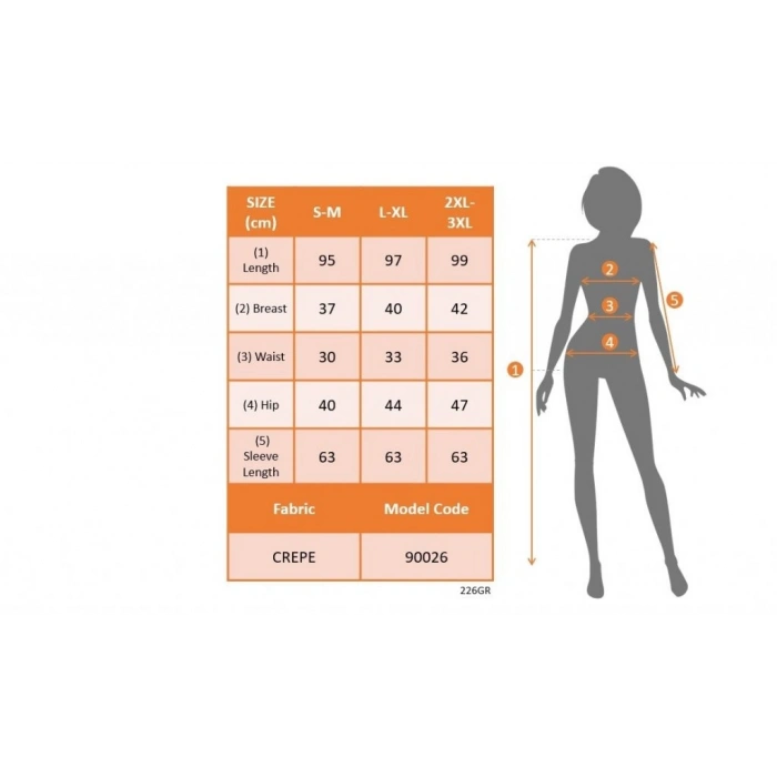 Kadın Uzun Kollu Kruvaze Yaka Kollar Tül Detay Ithal Krep Mini Boy Elbise