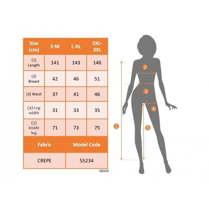 Kadın Uzun Kollu Kruvaze Yakalı Kolları çiçek Desenli Janjan Krep Tulum