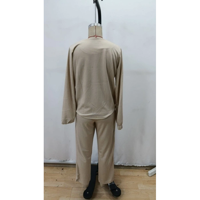 Kadın Uzun Kollu önden Fermuarlı Modal Ceket Ve Pantolon Ikili Takım