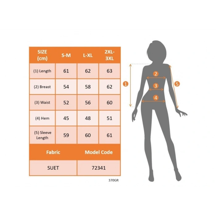 Kadın Uzun Kollu önden Fermuarlı Süet Ceket