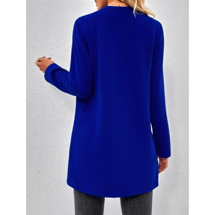 Kadın Uzun Kollu önü Açık Uzun Modal Ceket