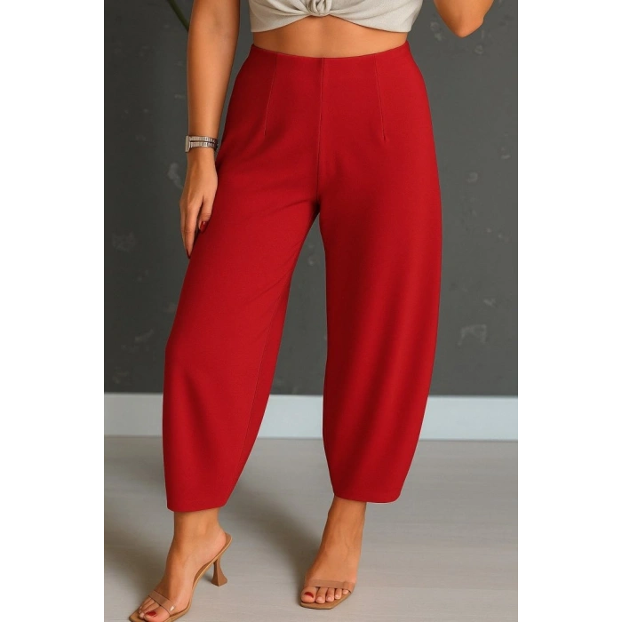 Kadın Yüksek Bel Krep Pantolon