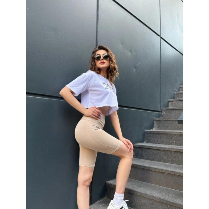 Kadın Yüksek Ben Toparlayıcı Sort Tayt