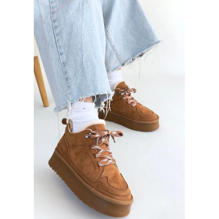 Muden Taba Süet Bağcıklı Bot