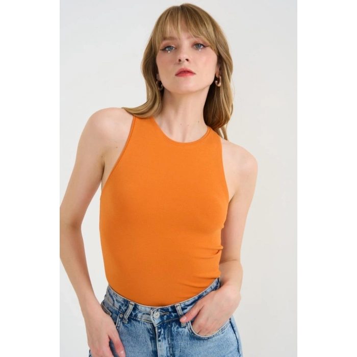 Örme Bisiklet Yaka Atlet - Fıstık Yeşili