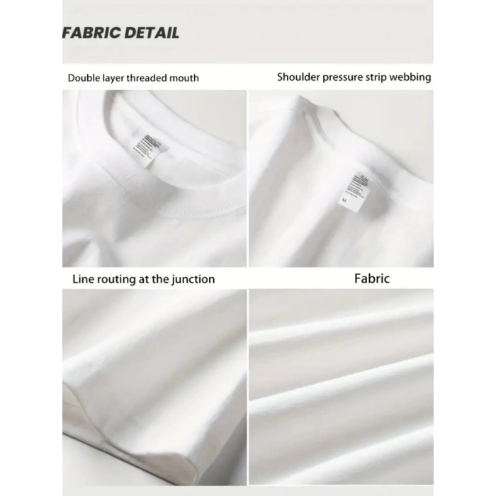 Rahat Bisiklet Yaka Tişört, Yaratıcı Karikatür Baskı - Yumuşak Polyester, Her Mevsim Giyilebilir- Beyaz