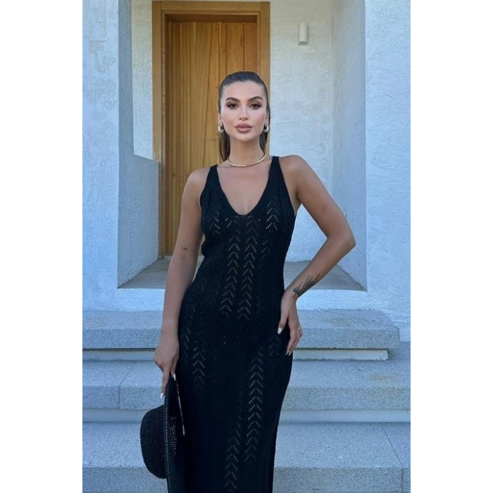 Rosalia Sırt Dekolteli Elbise 2761