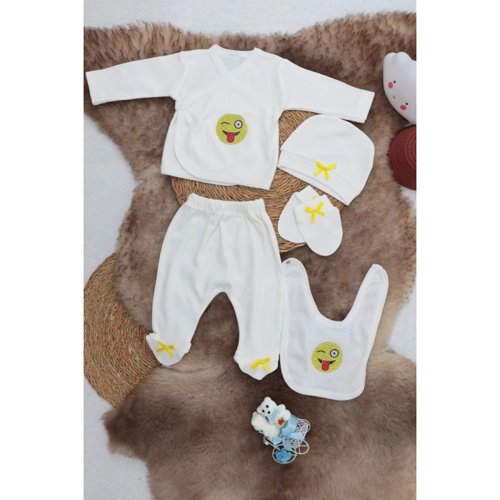 Sema Baby 5 Parça Hastane Çıkışı Zıbın Seti 0-3 Ay