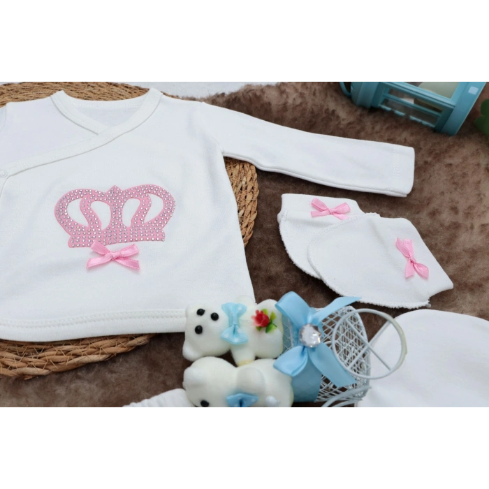 Sema Baby 5 Parça Hastane Çıkışı Zıbın Seti 0-3 Ay - Princess