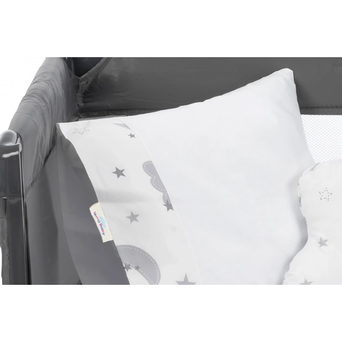 Sema Baby 6 Parça Lüks Park Yatak Bebek Uyku Seti - Moon